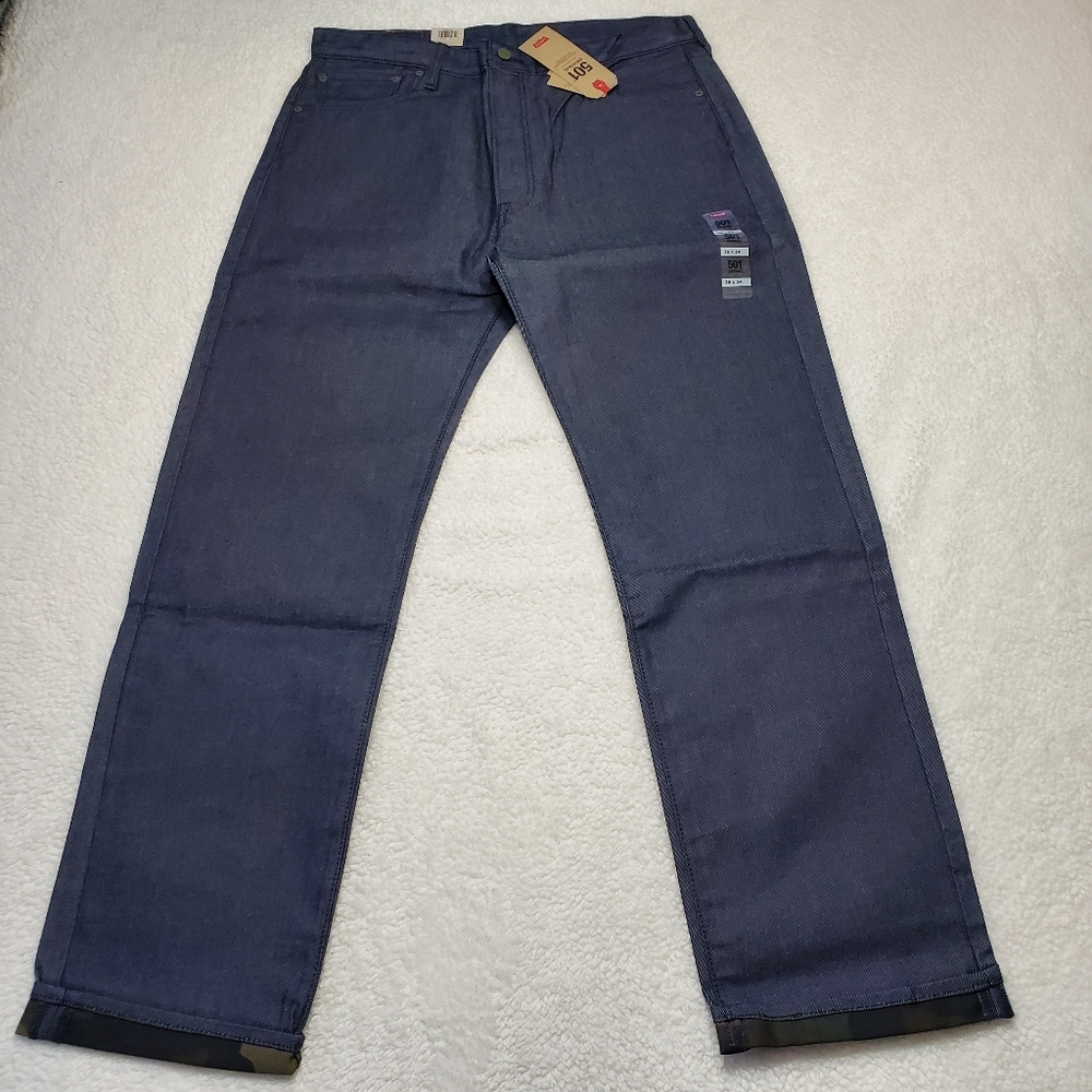 Mens Levi's 501 Original Camo Lining Sz 36/34 NWT - Picture 5 of 12